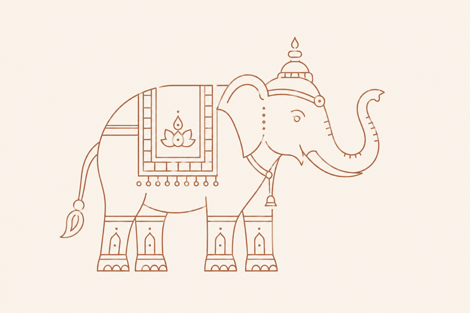 Traditional Royal Elephant Illustration
